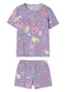 Malwee Kids - Pijama Yoga Cat Brilha no Escuro Laranja Pastel - variação: Lilás
