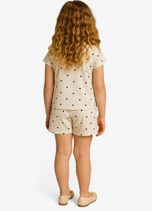 Select - Pijama Feminino Infantil Bege - SELECT