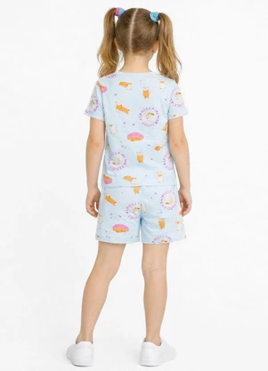 Select - Pijama Feminino Infantil Estampado Azul - SELECT