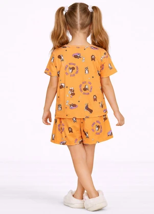 Select - Pijama Feminino Infantil Estampado Laranja - SELECT