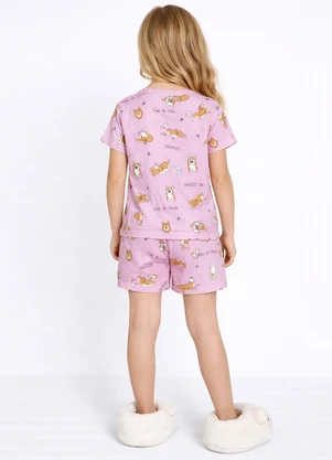 Select - Pijama Feminino Infantil Estampado Rosa - SELECT