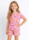 Select - Pijama Feminino Infantil Estampado Rosa - variação: Rosa