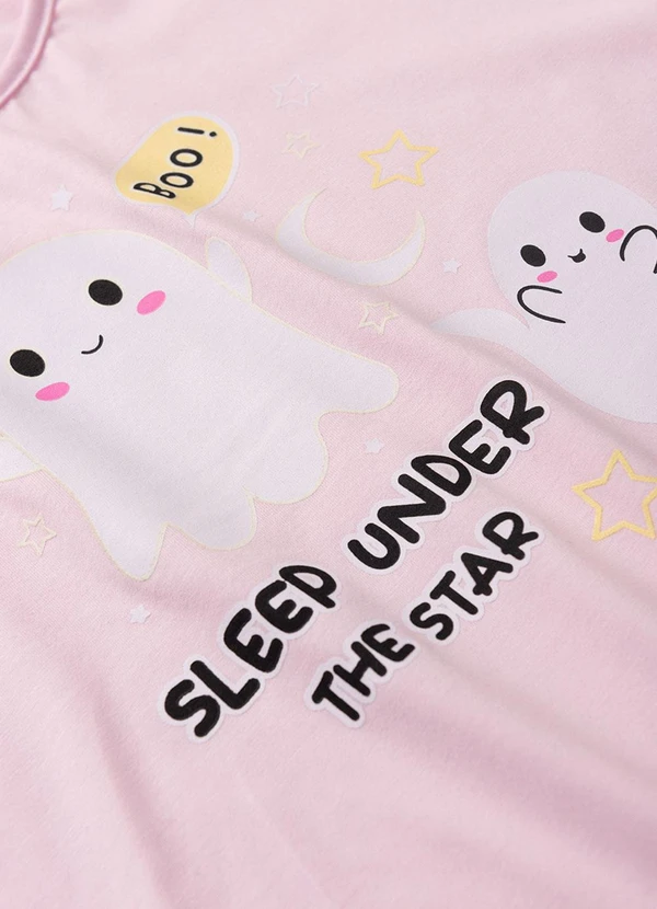 Atelie da Crianca - Pijama Feminino Verão Boo Rosa 4