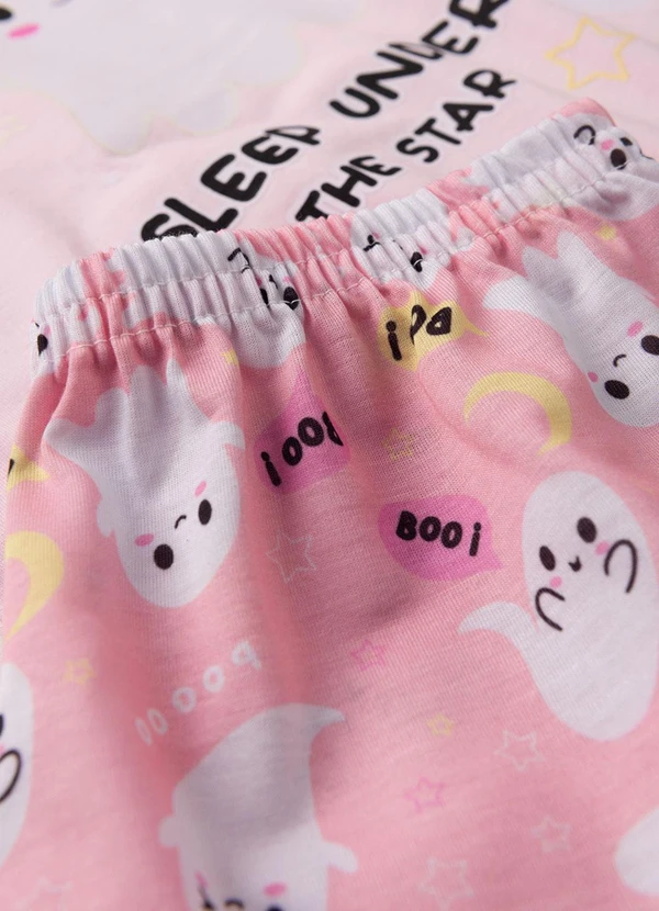 Atelie da Crianca - Pijama Feminino Verão Boo Rosa 5