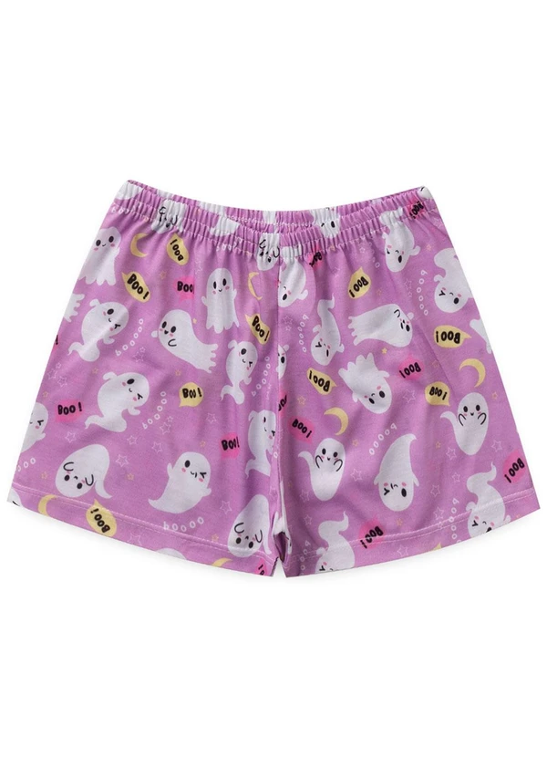 Atelie da Crianca - Pijama Feminino Verão Boo Roxo 3