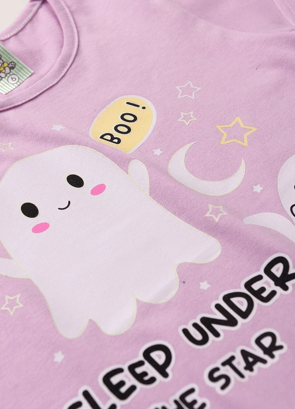 Atelie da Crianca - Pijama Feminino Verão Boo Roxo 4