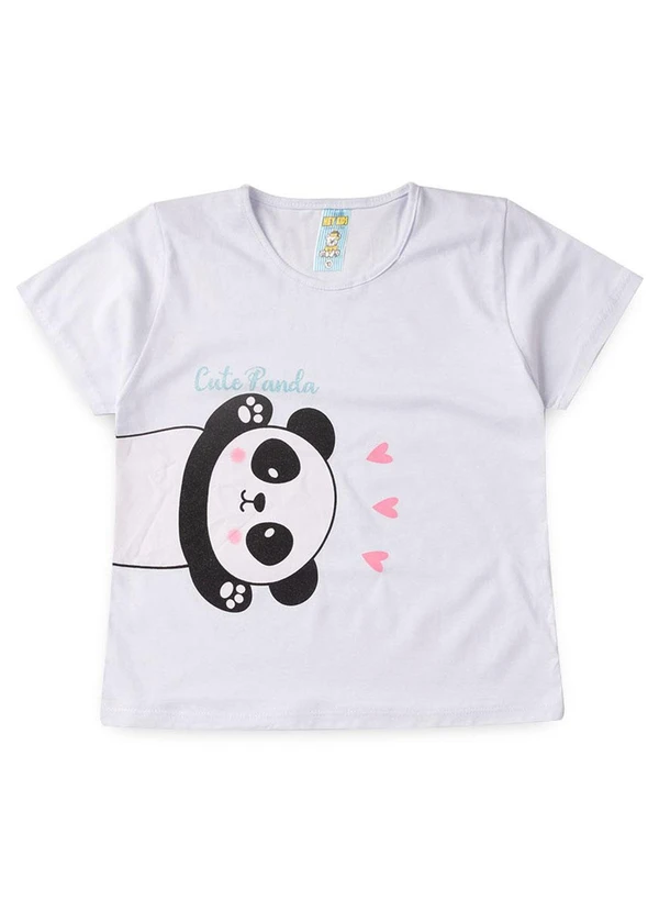 Atelie da Crianca - Pijama Feminino Verão Cute Panda Branco 2