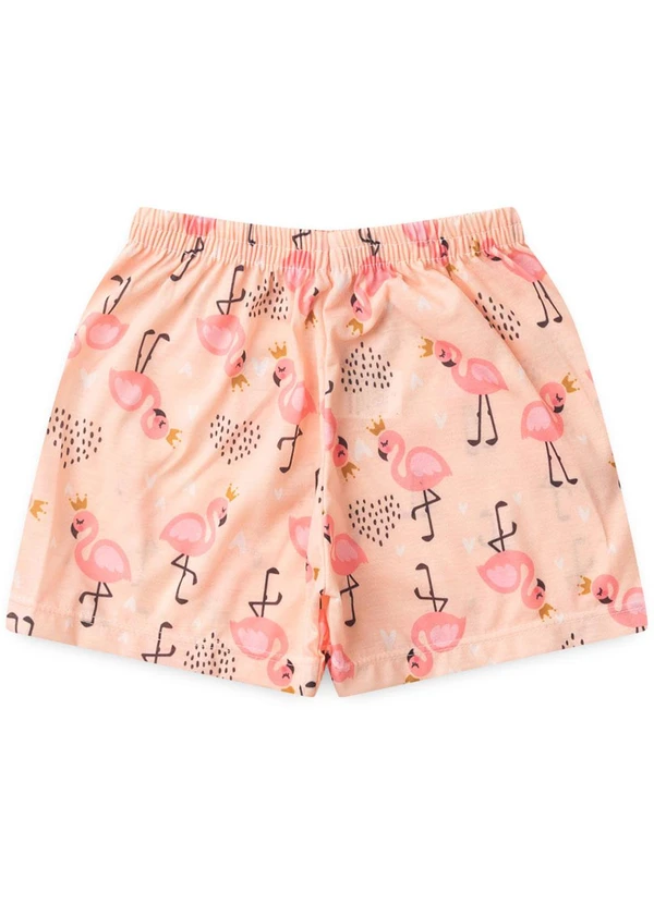 Atelie da Crianca - Pijama Feminino Verão Flamingo Azul 3