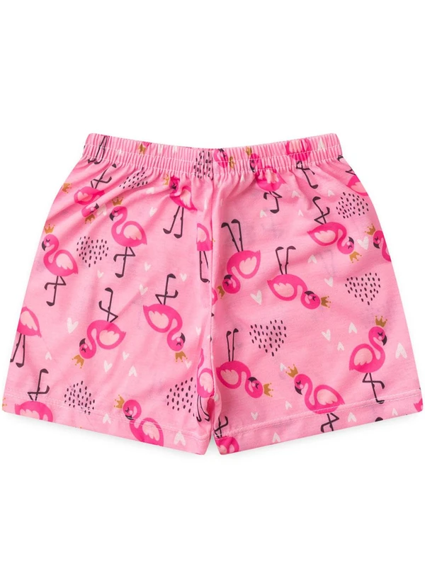 Atelie da Crianca - Pijama Feminino Verão Flamingo Cinza 3