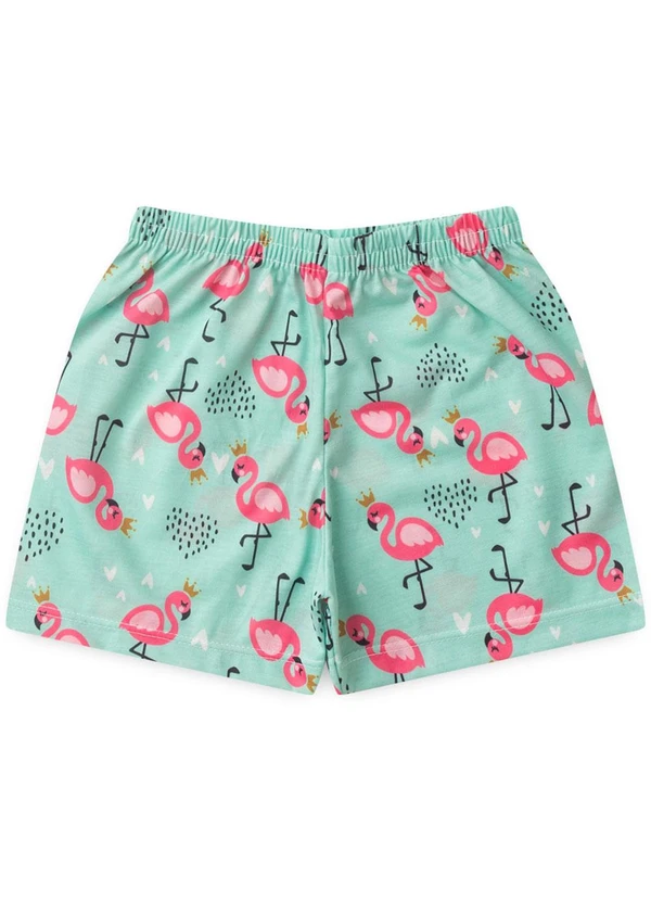 Atelie da Crianca - Pijama Feminino Verão Flamingo Rosa 3