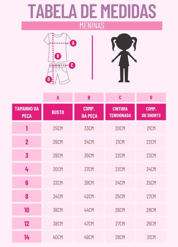 Atelie da Crianca - Pijama Feminino Verão Flamingo Rosa 6