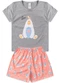 Atelie da Crianca - Pijama Feminino Verão Hi Bear Cinza - variação: Cinza