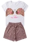 Atelie da Crianca - Pijama Feminino Verão I Love My Sister Rosa - variação: Branco