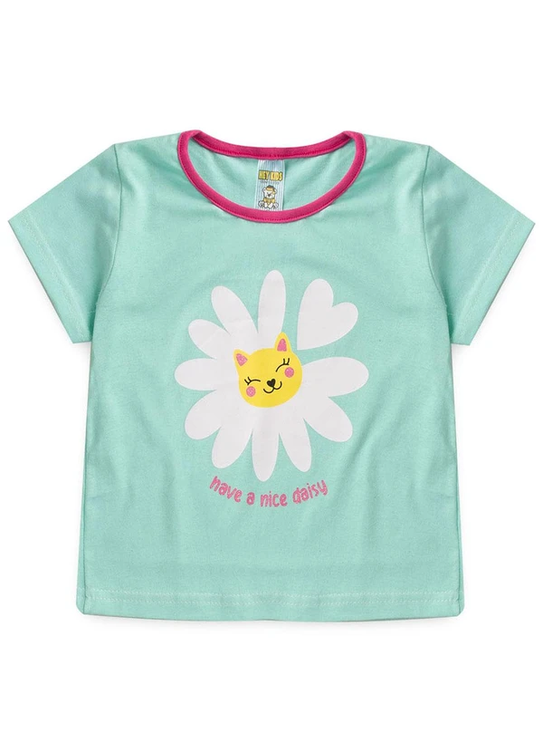 Atelie da Crianca - Pijama Feminino Verão Nice Daisy Azul 2