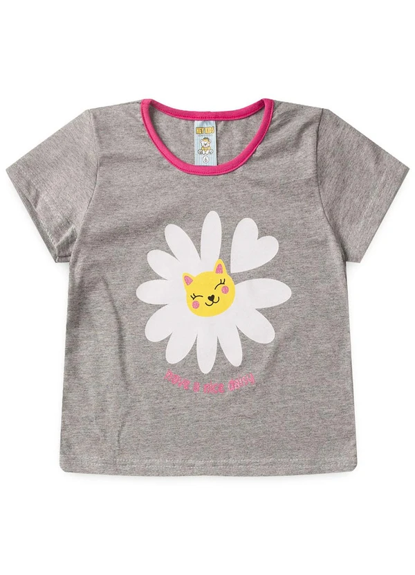 Atelie da Crianca - Pijama Feminino Verão Nice Daisy Cinza 2