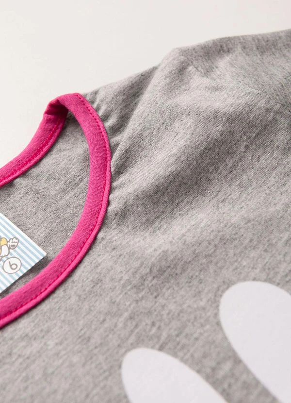 Atelie da Crianca - Pijama Feminino Verão Nice Daisy Cinza 6