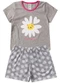 Atelie da Crianca - Pijama Feminino Verão Nice Daisy Azul - variação: Cinza