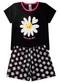 Atelie da Crianca - Pijama Feminino Verão Nice Daisy Azul - variação: Preto