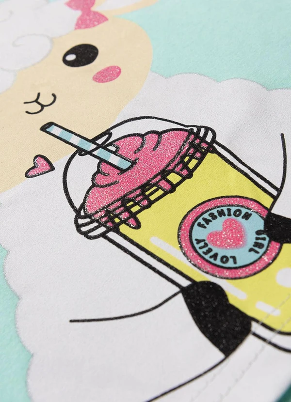 Atelie da Crianca - Pijama Feminino Verão Ovelha Azul 5