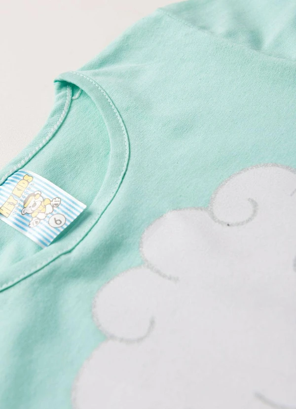 Atelie da Crianca - Pijama Feminino Verão Ovelha Azul 6