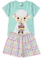 Atelie da Crianca - Pijama Feminino Verão Ovelha Rosa - variação: Azul