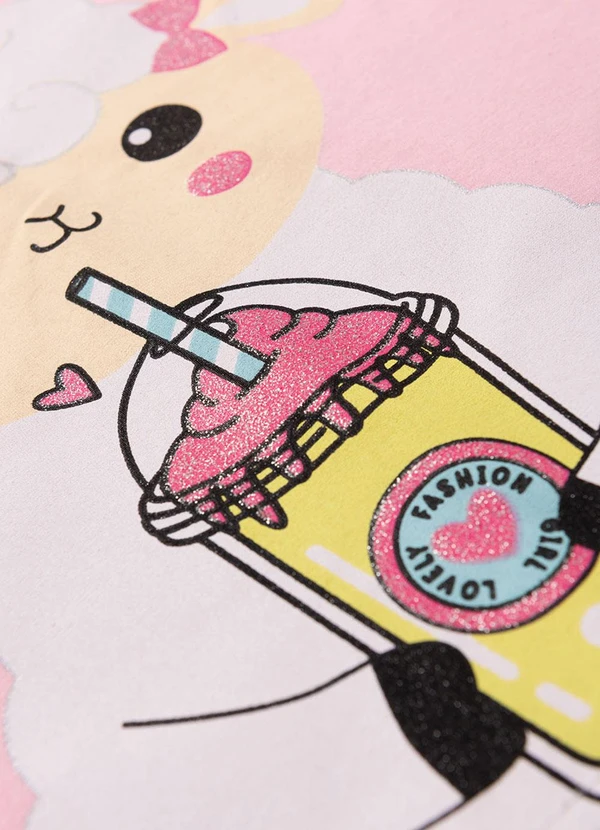 Atelie da Crianca - Pijama Feminino Verão Ovelha Rosa 5