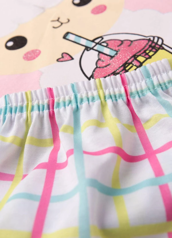 Atelie da Crianca - Pijama Feminino Verão Ovelha Rosa 6