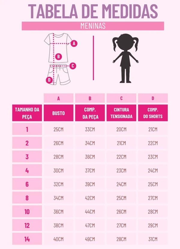 Atelie da Crianca - Pijama Feminino Verão Sleep Cat Rosa 4