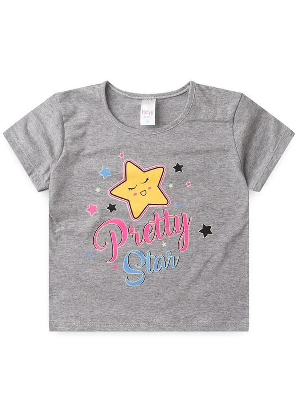 Atelie da Crianca - Pijama Feminino Verão Star Cinza 2