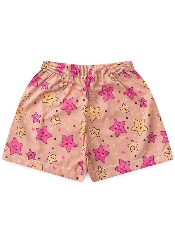 Atelie da Crianca - Pijama Feminino Verão Star Rosa 3