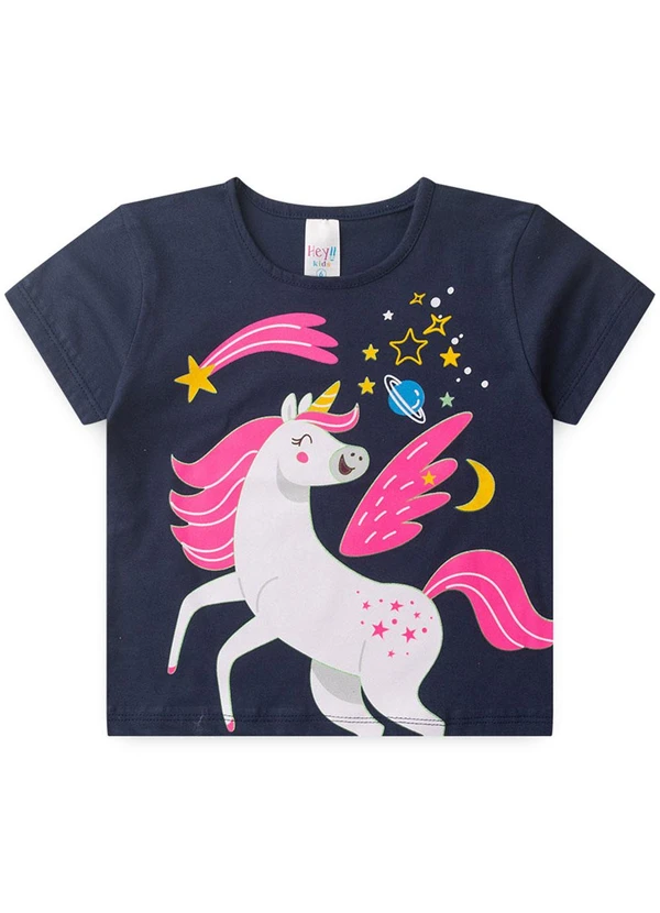 Atelie da Crianca - Pijama Feminino Verão Unicornio Azul 2