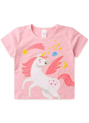 Atelie da Crianca - Pijama Feminino Verão Unicornio Rosa - ATELIE DA CRIANCA