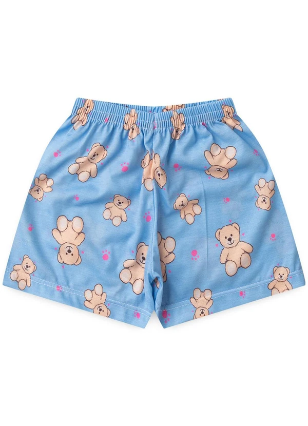 Atelie da Crianca - Pijama Feminino Verão Ursinho Preto 3