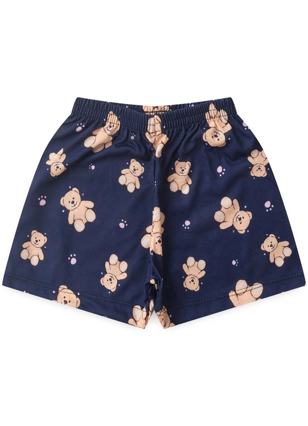 Atelie da Crianca - Pijama Feminino Verão Ursinho Rosa 3