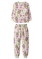 Malwee Kids - Pijama Floral que Brilha no Escuro Lavanda - variação: Off White
