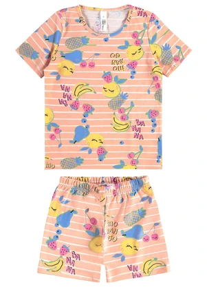 Malwee Kids - Pijama Frutas que Brilham no Escuro Coral - MALWEE KIDS