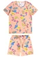 Malwee Kids - Pijama Corações que Brilham no Escuro Rosa - variação: Coral
