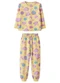Malwee Kids - Pijama Floral que Brilha no Escuro Lavanda - variação: Amarelo