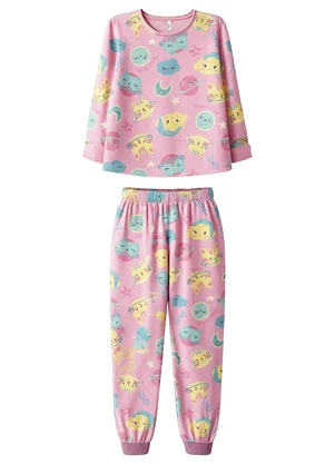 Malwee Kids - Pijama Galáxia que Brilha no Escuro Rosa - MALWEE KIDS