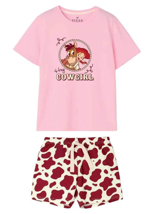 Malwee Kids - Pijama Hey Cowgirl Disney Pixar® Rosa Claro