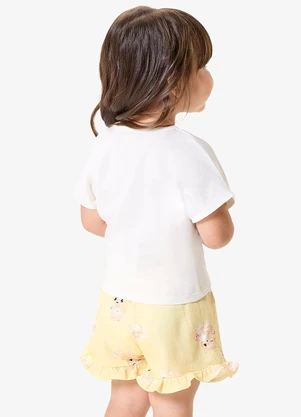 Rovi Kids - Pijama Infantil Blusa com Shorts Bege - ROVI KIDS