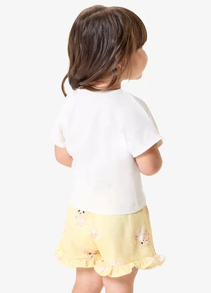 Rovi Kids - Pijama Infantil Blusa com Shorts Bege - ROVI KIDS