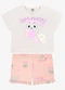 Rovi Kids - Pijama Infantil Blusa com Shorts Rosa - variação: Rosa