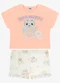 Rovi Kids - Pijama Infantil Blusa com Shorts Rosa - variação: Rosa