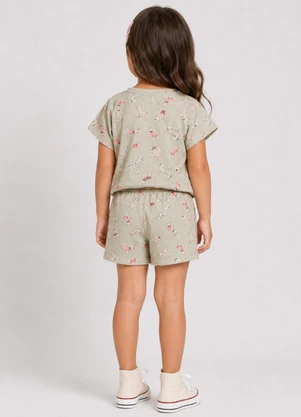 Select - Pijama Infantil Blusa com Shorts Verde - SELECT