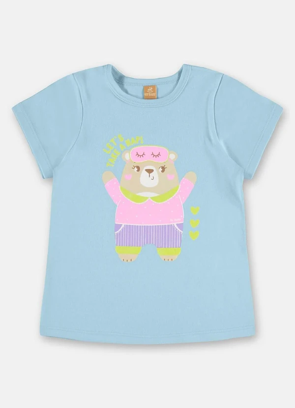 Up Baby - Pijama Infantil Blusa Short Up Baby Azul 4