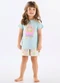 Up Baby - Pijama Infantil Blusa Short Branco - variação:  