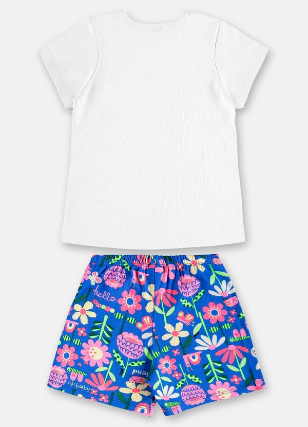 Up Baby - Pijama Infantil Blusa Short Up Baby Branco 3