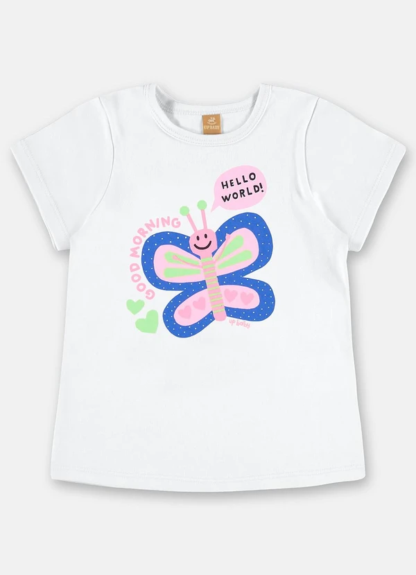 Up Baby - Pijama Infantil Blusa Short Up Baby Branco 4