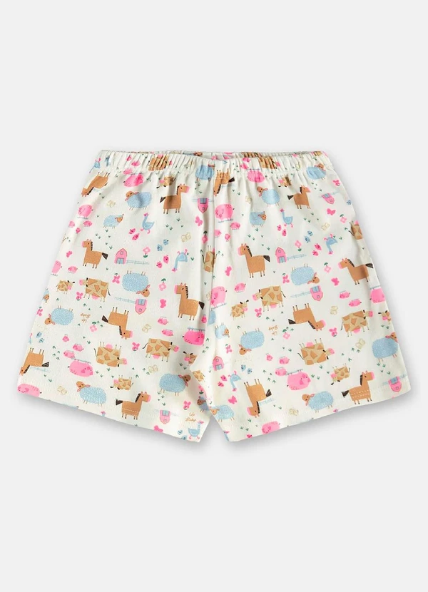 Up Baby - Pijama Infantil Blusa Short Branco 5